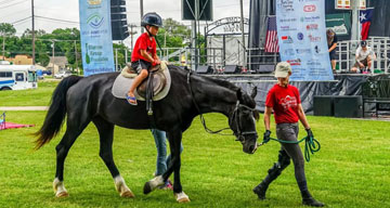 Horses making kids happy!